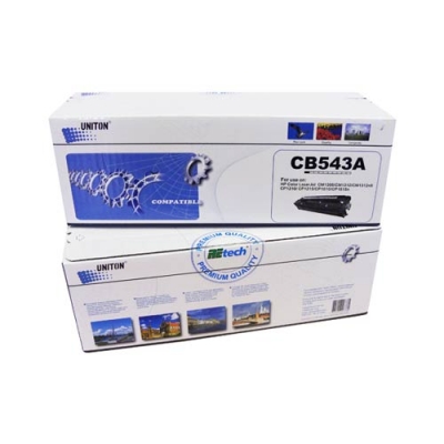 Картридж для HP Color LaserJet CM1312 CM1312nfi CP1210 CP1215 CP1515n CP1518ni CB543A 125A magenta пурпурный (1400 страниц) - UNITON